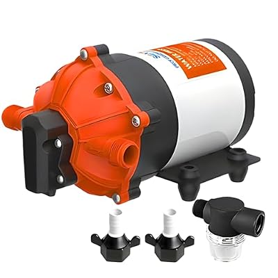 SEAFLO 53-Series DC Diaphragm Water Pump – 7.0 GPM, 60 PSI, 12V | Heavy-Duty, Self-Priming, Bypass with Pressure Switch, Continuous Duty, 4-Year Warranty