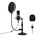 Podcast USB microfono per PC, microfono professionale in metallo per computer portatile 192kHz/24bit Studio cardioide kit condensatore , per Skype Youtuber