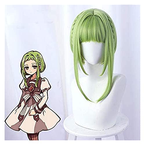 JPSOUP WC-bound hanako-kun nanamina sakura parrucca cosplay 45 cm Capelli sintetici resistenti al calore per le donne ragazza anime parrucca parrucca verde