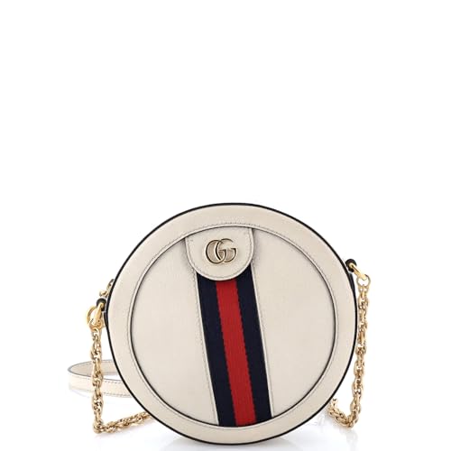 Gucci, Pre-Loved Ophidia Round Shoulder Bag Leather Mini, Neutral