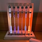 RKXKJ Gas Discharge Tube Set for Spectrum Demonstration, 6 Rare Noble Gases (He, Ne, Ar, H2, N2, Hg) High Voltage Glow Tubes, with 2 Excitation Circuits, for Chemistry & Physics Education