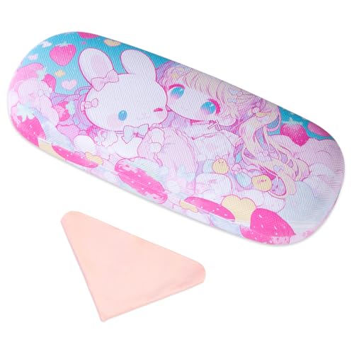 Image of PERFECTSIGHT Hard Shell Eyeglasses Case, PU Leather Protective Glasses Case, Cute Eyeglass Case for Women Men Girls