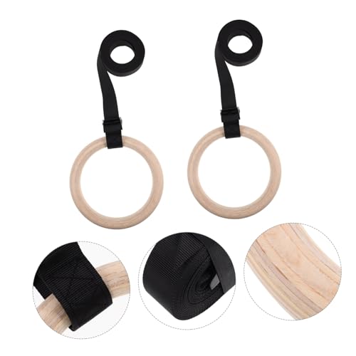 Anillas de gimnasia de madera ajustables para entrenamiento miniatura 7