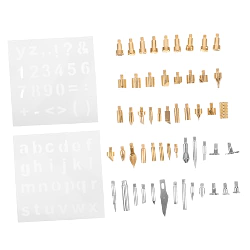 ULDIGI 1 Set of Carving Tools Woodworking Set Wood Burning Machine Nibs Wood Burner Tool Pyrography Carving Tip Replacement with Stencils