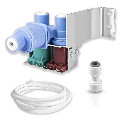 Upgraded MV708 IMV708 WPW10179146 w10179146 W10408179 Water Inlet Valve Kit for Kenmore Whirlpool Kitchenaid Refrigerator W10155357 2186486 2205762 For Whirlpool Refrigerator Water Inlet Valve