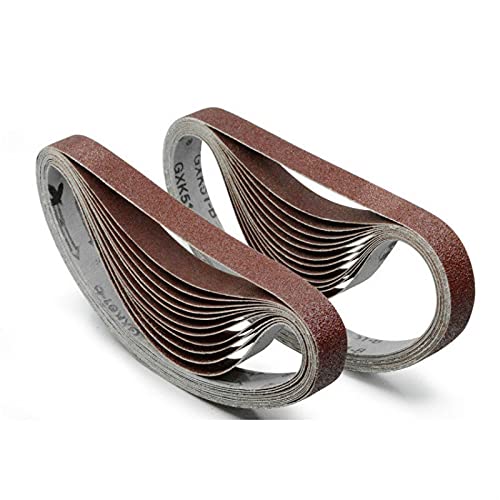 Bandes abrasives grain 40 en oxyde d'aluminium haute résistance, 20x520mm