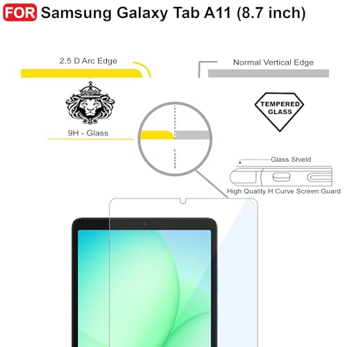 Image of CEDO Samsung Tab A11 (8.7 inch) Tempered Glass | Screen Protector Clear Tempered Glass for Samsung Galaxy Tab A11 (8.7 inch)