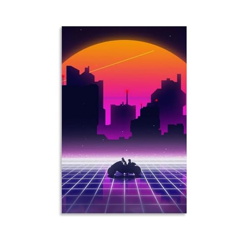 XMCKA Akira Retrowave Night City Vaporwave Poster Decorative Painting Canvas Bed Room Art Living Room Decor Modern Aesthetic Poster 12x18inch(30x45cm) Unframe-style-12