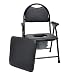 Produktbild Commode Toilettenstuhl Nachtstuhl Aufklappbare Toilettenstuhl, Ergonomischer Sitz mit Armlehnen, Leicht, Zusammenklappbar, 48x46x90 cm