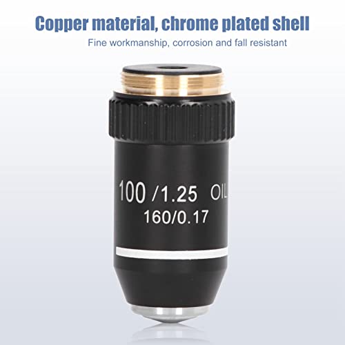 image for Walfront Microscope Objective Lens 100X Magnification Lens Objective L