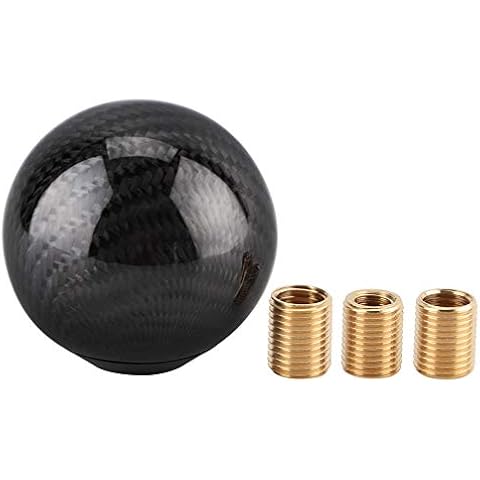 Gear Shift Knob, Car Universal Modification Carbon Fiber Manual Knob Gear Shift Head Shifter(Black) Cover