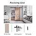 FREDBECK 36in x 84in Wood Barn Door with 6.6FT Barn Door Hardware Kit Included K Shape Solid Spruce Panel Need to Assembly