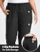 baleaf Damen Wanderhose Größe Größen Cargohosen Stretch Outdoorhose Wasserabweisend mit Reißverschluss Taschen Schwarz 2XL