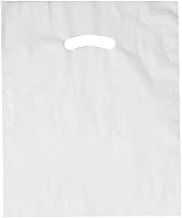 Vista 10 de Stephanie Imports Made In USA - Paquete de 125 bolsas de plástico rosa brillante (12 x 15 pulgadas) con asas troqueladas