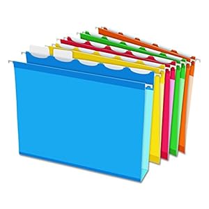 Pendaflex Ready-Tab Extra Capacity Reinforced Hanging File Folders, Letter Size, Assorted Colors, 5 Tab, 20/BX (42700)