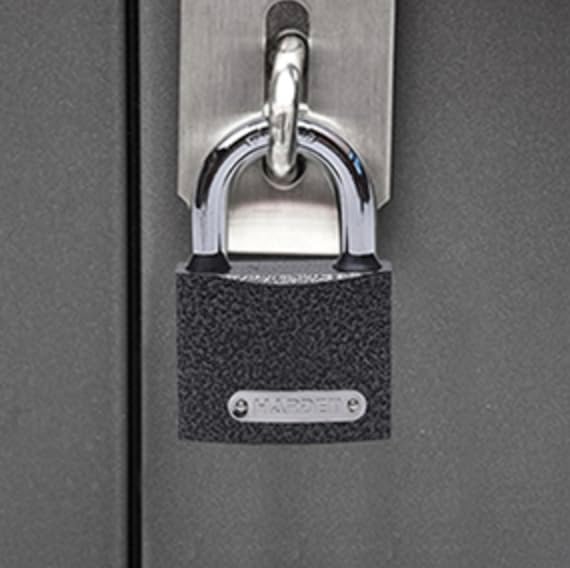 Miniatura 3 de Edward Tools Harden - Candado resistente de 1.969 in, cerradura de alta seguridad con grillete de acero endurecido y cilindro de latón, diseño