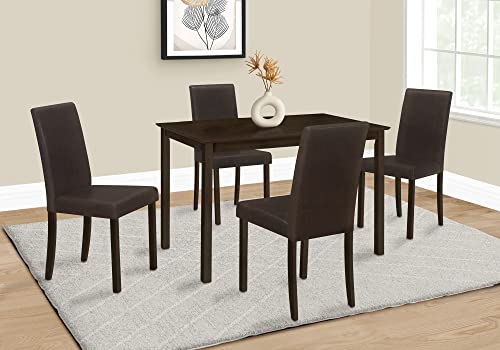 Monarch Specialties 1301, 48" Rectangular, Small, Kitchen, Room, Veneer, Wood Legs, Brown, Transitional Dining Table-30"X 48" Espresso, 47.25" L X 29.5" W X 30" H #TOP3