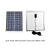 Cowin Solar Fan - 16'' Blade LED Light Fan, 15W Solar Panel, USB Port, Outlet Converter