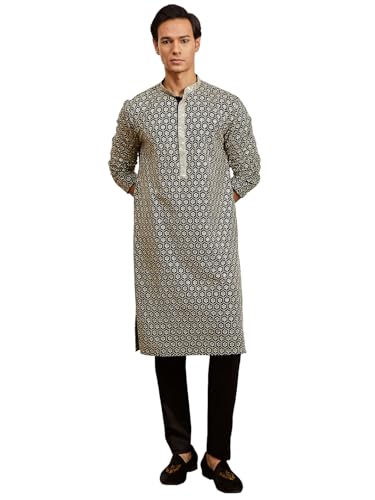 Pyjama homme brodé noir et blanc VASTRAMAY, ensemble en viscose et satin taille L confortable.