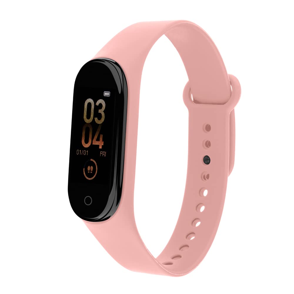 Watx Montre Intelligente Tactile avec écran Couleur - Montre Intelligente avec podomètre, oxymètre, Compteur de Calories, Rythme Cardiaque, Pression artérielle et thermomètre - Bracelet d'activité