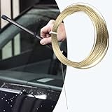NINMORTH Drahtseil zum Schneiden von Windschutzscheiben, 22 m, 0,8 mm, für Edelstahl, Polyurethan, kompatibel mit Auto-Glaswerkzeugen, Gold