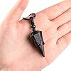 JSDDE Obsidian Healing Crystal Pendant Necklace Hexagonal Stone Pointed Gemstone Necklace for Men Gift #2