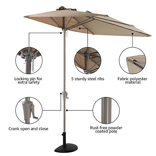 Cobana 7 5 By 4 Half Rectangular Outdoor Patio Umbrella For Patio Balcony Garden Deck Beige Buy Online In Bahamas At Desertcart