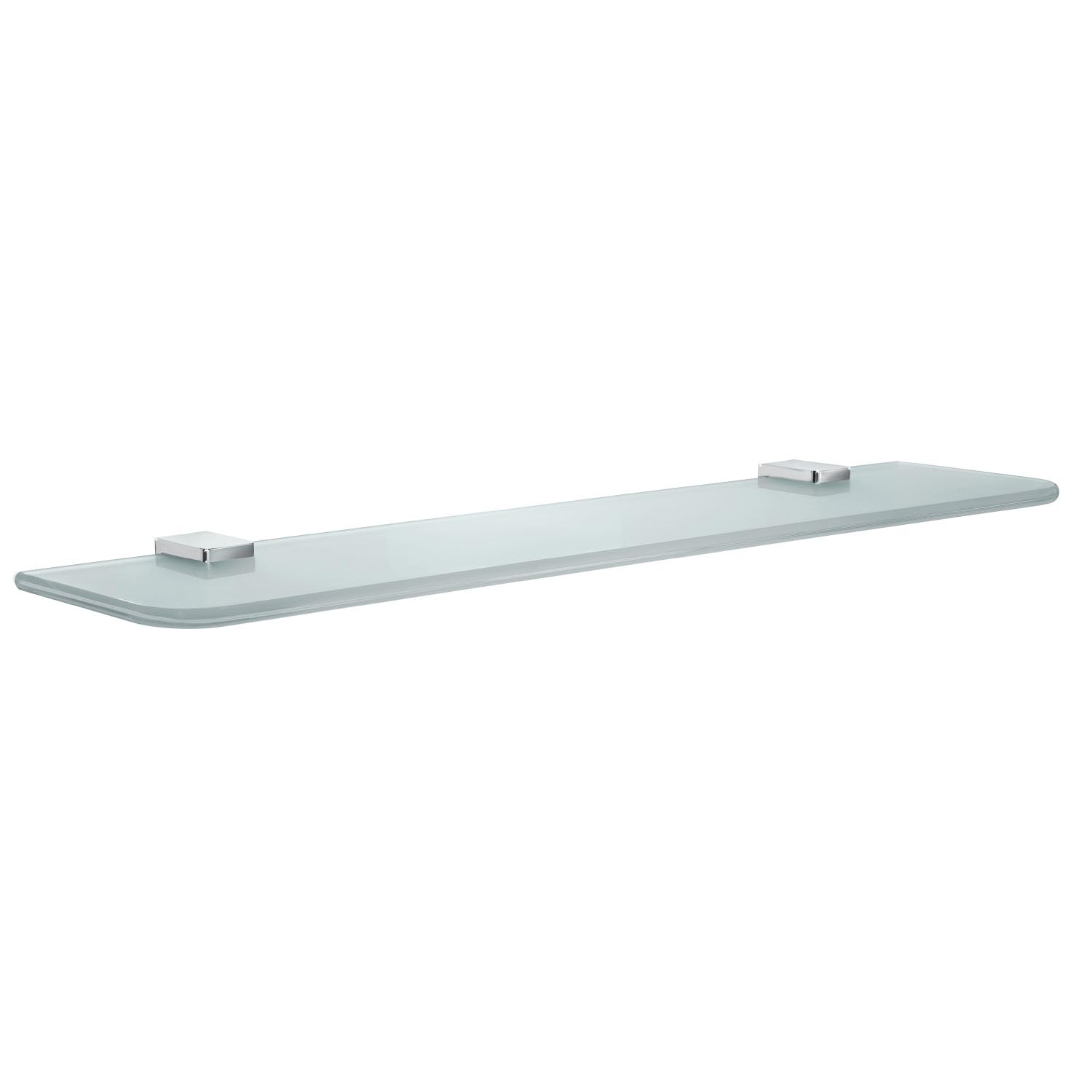 Smedbo OK347 Frosted Glass Bathroom Shelf, Polished Chrome/Frosted Glass