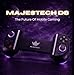 MAJESTECH NEW D8 Mobile Gaming Controller for iPhone/Android/iPad/Tablet, Play Xbox Cloud, Playstation Remote Play, Steam/PC, Switch! RGB Hall Joystick/Trigger Wireless Bluetooth Phone Game Controller