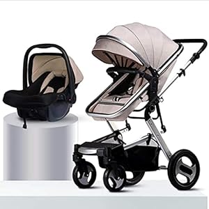 Baby kinderwagen voor pasgeborenen en peuters -3 in 1 kinderwagen Opvouwbare kinderwagen Anti-shock Springs High View…