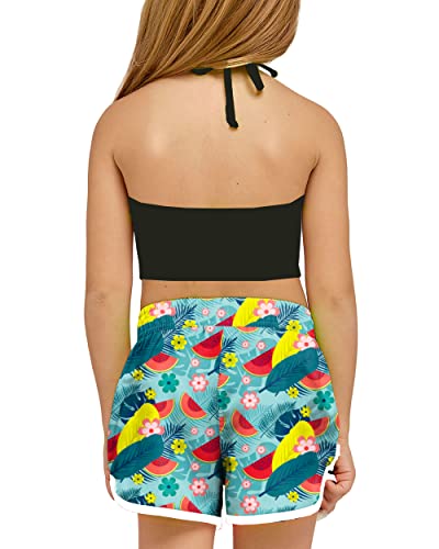 Deerose Shorts de natação infantil de verão de secagem rápida, shorts de praia ativos de 5 a 14 anos