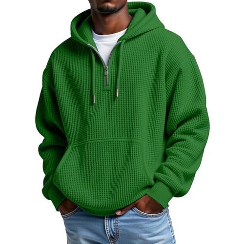 Sudadera con capucha manga larga para hombre en color green talla xxl
