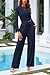 PRETTYGARDEN Women's 2 Piece Sets 2026 Fall Long Sleeve Crop Tops Wide Leg Pants Matching Outfit Tracksuits Spring Clothes (Navy,Medium)