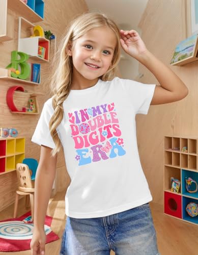 Image of in My Double Digits Era Shirt Girls Birthday Girl Shirt | 10 Birthday Shirt Girls 10th Birthday Gifts For Girls 10 Year Old Ten Party Tee Tops