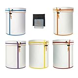 5 Gallon Filter Bags, 5-Pack Reusable Nylon All-Mesh Filter Bags 25-220 Micron, Multi-Use for Hydroponics Gardening, Industrial Applications