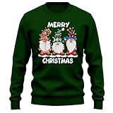 Photo Gallery printbar - felpa con tre gnomi abbinabili alla famiglia merry christmas - divertimento festivo! design unisex, perfetta per gli amanti degli gnomi e per le vacanze, verde, 5xl Photo Gallery printbar - felpa con tre gnomi abbinabili alla famiglia merry christmas - divertimento festivo! design unisex, perfetta per gli amanti degli gnomi e per le vacanze, verde, 5xl