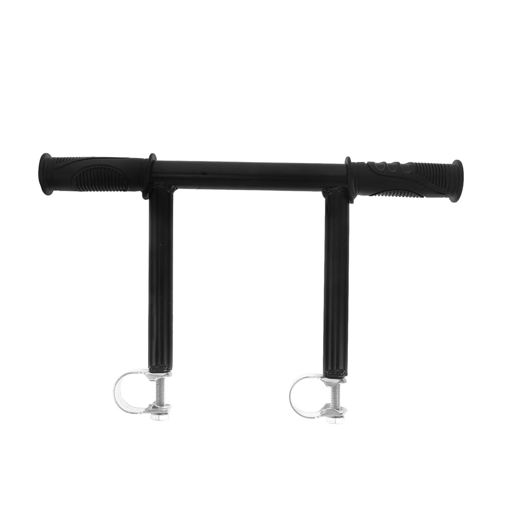 MUCKLILY Kinderwagen Fahrradlenkerverlängerungen Befestigung des Kutschengriffs Fahrrad Lenker verlängerung Universelle Armlehnenhalterung Rostfreier Stahl Black