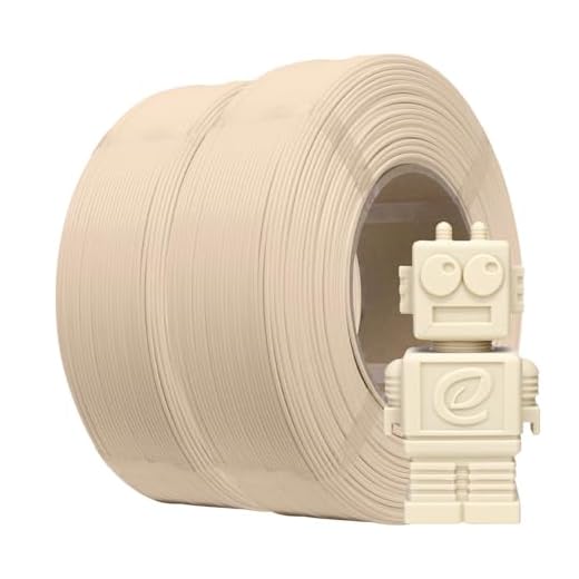 eSUN PLA Basic Refilament 1.75mm, 3D Printer Refill High Speed PLA for Fast Printing, 1KG per Roll, 2 Rolls Spoolless 3D Printing Filament for High Speed 3D Printers, Bone White