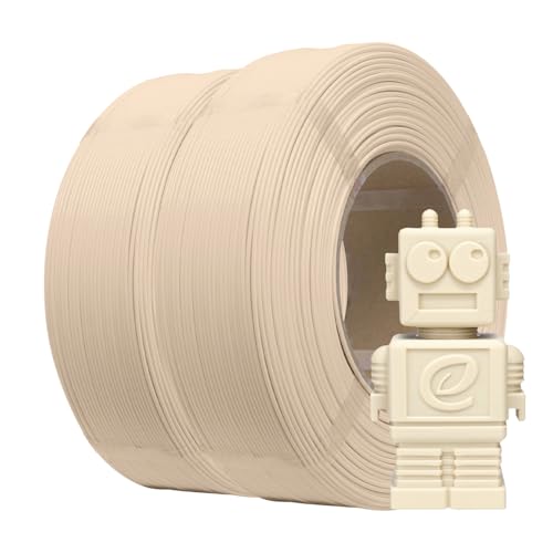 Image of eSUN PLA Basic Refilament 1.75mm, 3D Printer Refill High Speed PLA for Fast Printing, 1KG per Roll, 2 Rolls Spoolless 3D Printing Filament for High Speed 3D Printers, Bone White