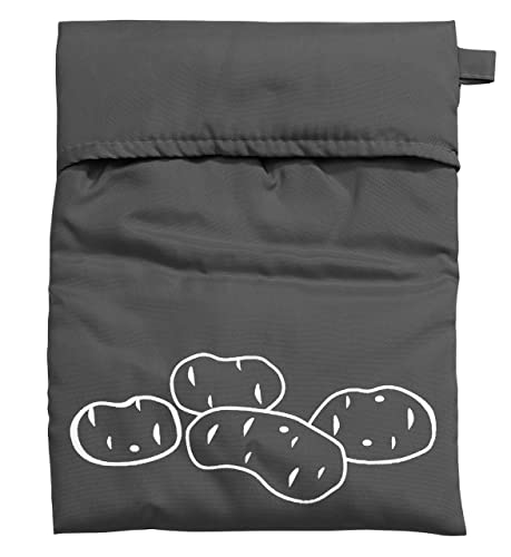 Maximex Four à micro-ondes – Pour jusqu'à 4 pommes de terre ou 2 épis de maïs, polyester, 25 x 21 x 1 cm, anthracite