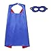 Diffly Kids Fancy Dress Superhero Cape with Mask for Boys and Girls (Blue)
