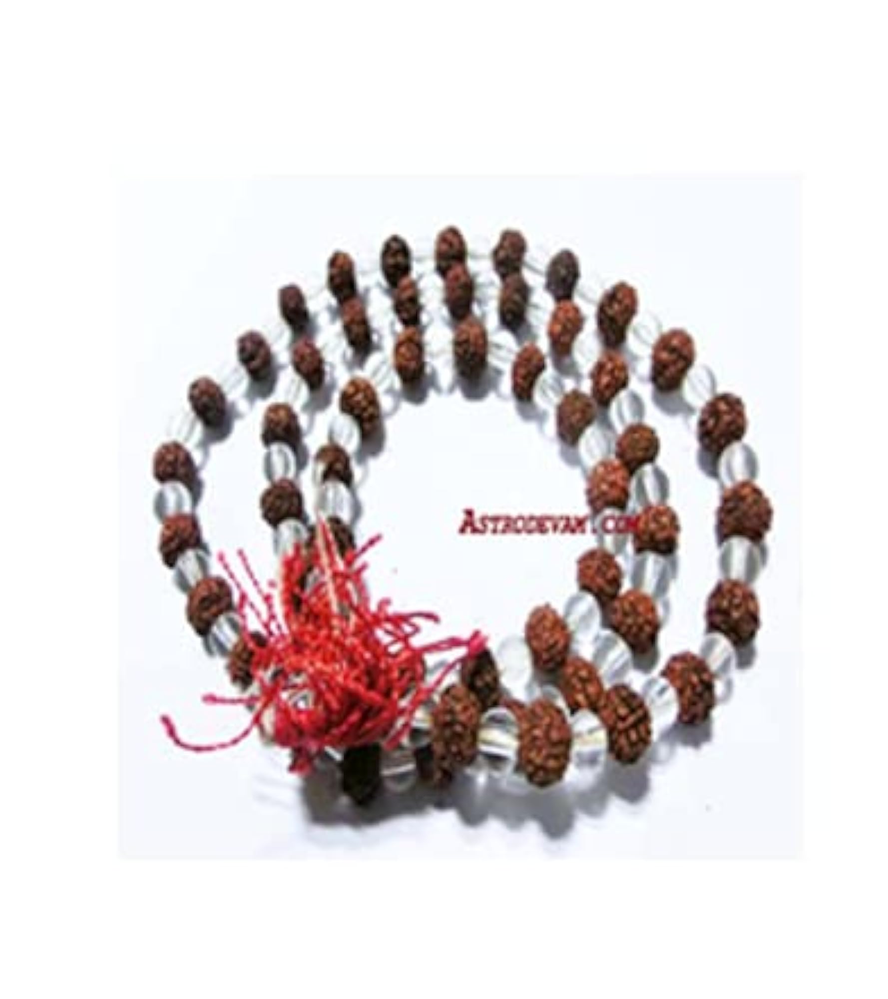 Astro Devam Rudraksha Crystal Rosary/Mala, Unisex