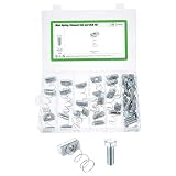 QUARKZMAN Federkanalnuten Standard 20Stk 7/16"-14 Kohlenstoffstahl Zinkbeschichtet Lange Federkanalnuten Für Kanalmontage Solarmodule Und 20Stk 7/16"-14 Schrauben