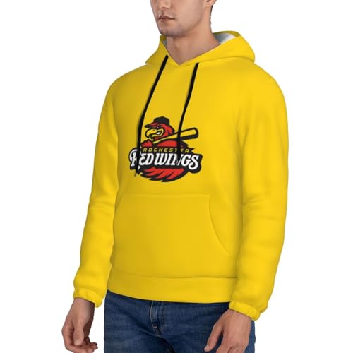 Rochester Red Wings Men'S Hooded Fleece Sweatshirt Comfortable Men'S T-Shirt4
