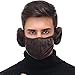 Ventirad Femmes Hommes 2 en 1 Velvet Velvet Velvet Vélo à Ventouse Masque à la Bouche Faux Fourrure Écouteurs Chaudes Composant pc Gamer (Color : Black, Taille : One Size)