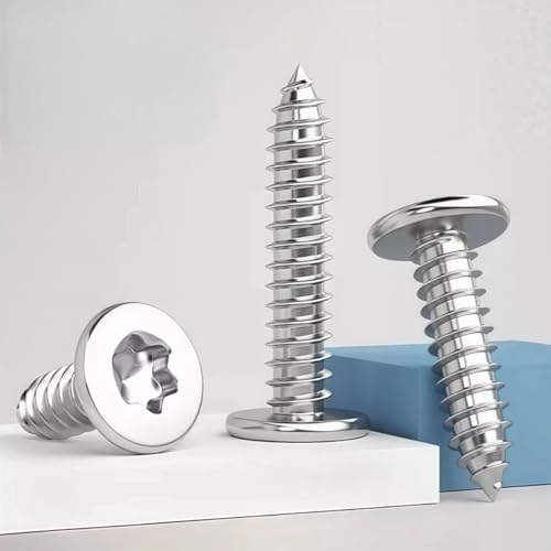 Miniatura 7 de Drenky 50 Piezas M3x10mm Delgado Tornillo Torx Autorroscante En Acero Inox A2 V2a Tornillos Roscachapas Autoperforantes De Cabeza Plana Para Fijación En Madera Y Proyectos Diy