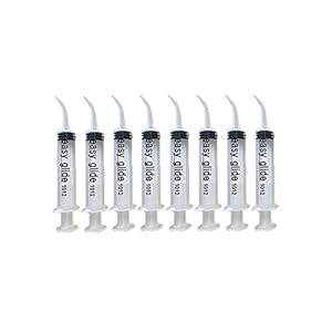 8 Pack Disposable 12cc Dental Sterile Syringe Dental Irrigation Syringe with Curved Tip, Tonsil Squirt Mouthwash Cleaner