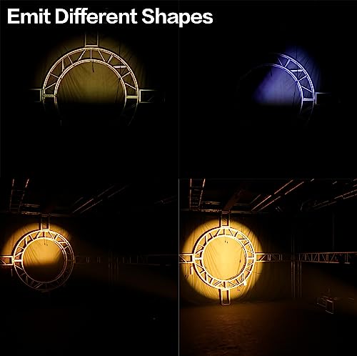 SHEHDS LEKO Profile Stage Spotlights LED 250W Cool White+Warm White 17° Beam Angle 2500K-7500k Par Ellipsoidal Lights Manual Focus Four-Leaf Manual Cut Light Barrier DMX512 Disco DJ Lights for Show - Thumbnail 4