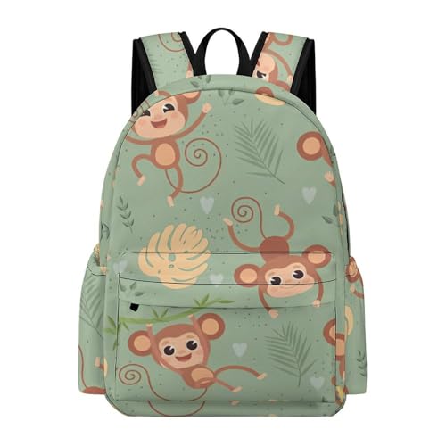 Monkey Backpack Daily Commuter Oxford Cloth Casual Fashion 17 Inch Backpack