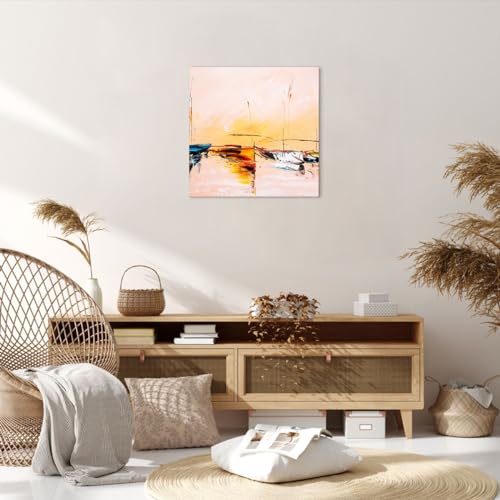 Impression sur toile bateaux 50x50cm déco murale haute définition